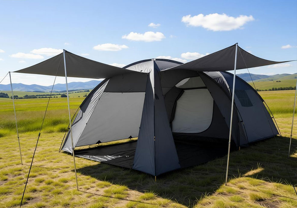 5-6 na tao na hindi tinatablan ng tubig ng pamilya ang double-layered camping tent